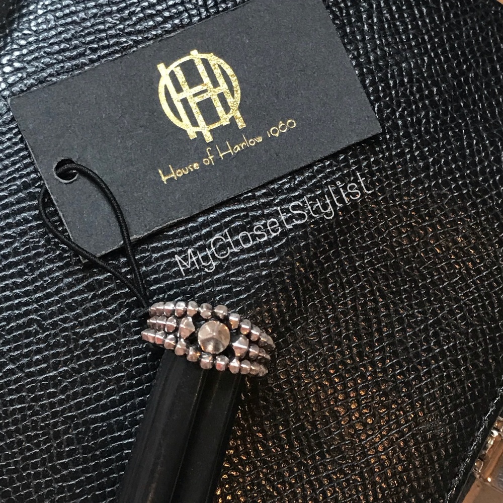House of Harlow Studded MIDI Silver Rocker Ring! 3 - Picture 3 of 9